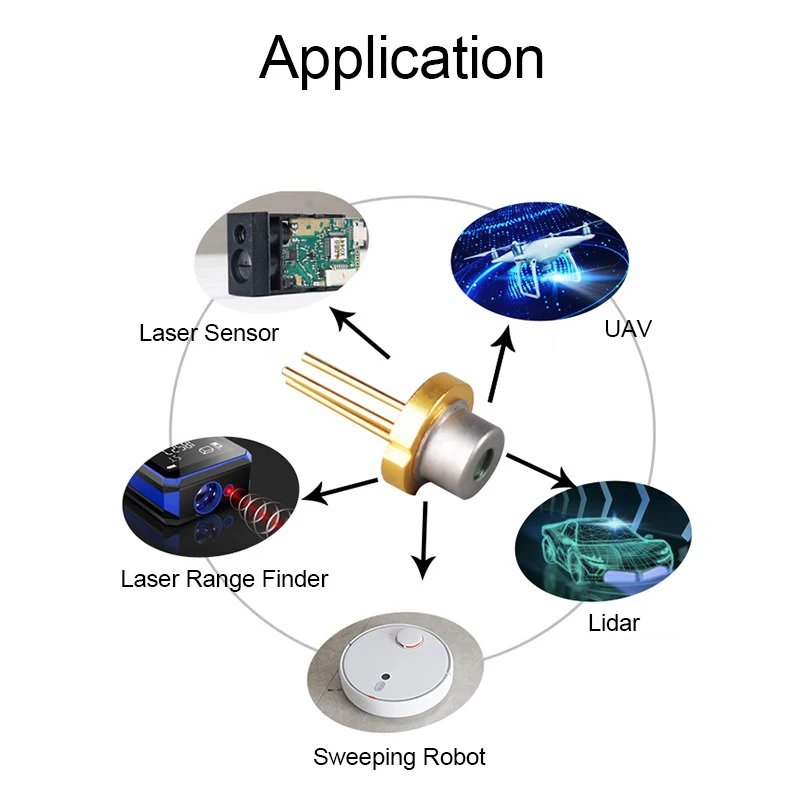 D5.6mm 520nm  80MW Green Laser Diode Sensor Laser Module Diodes DIY LED Electronics Design