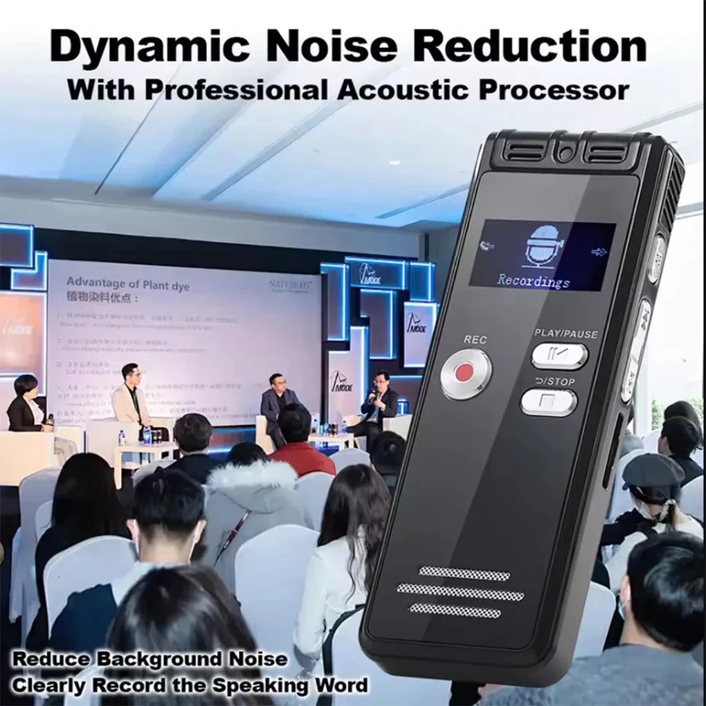 64G Digital Voice Recorder mini Voice Activated Recorder Playback MP3 Music Player with Mic HD Recording Timing Recording