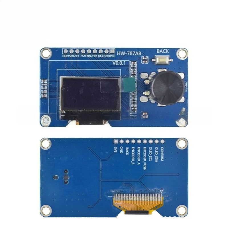 Schermo OLED da 1,3 pollici e 0,96 pollici di qualità con modulo combinato codificatore rotativo EC11 Interfaccia IIC Basso consumo energetico