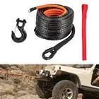 3/8in x 92ft Synthetic Winch Rope Line 25500LBS Car Tow Recovery Cable Truck SUV