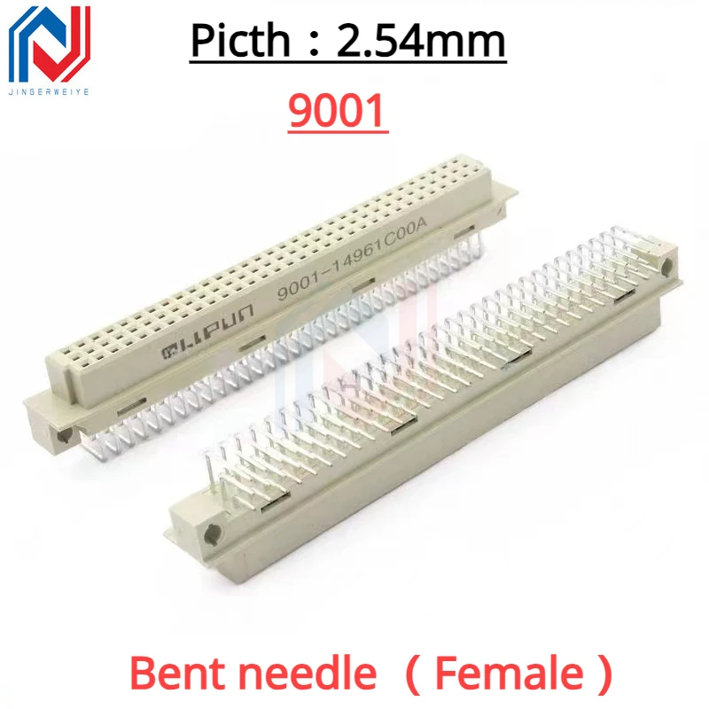 1 Pieza Conector Europeo DIN41612 9001COOA 2.54mm Conector de Placa a Placa Pin Doblado Agujero Recto Agujero Doblado Pin Recto 10P/20P-96P 5