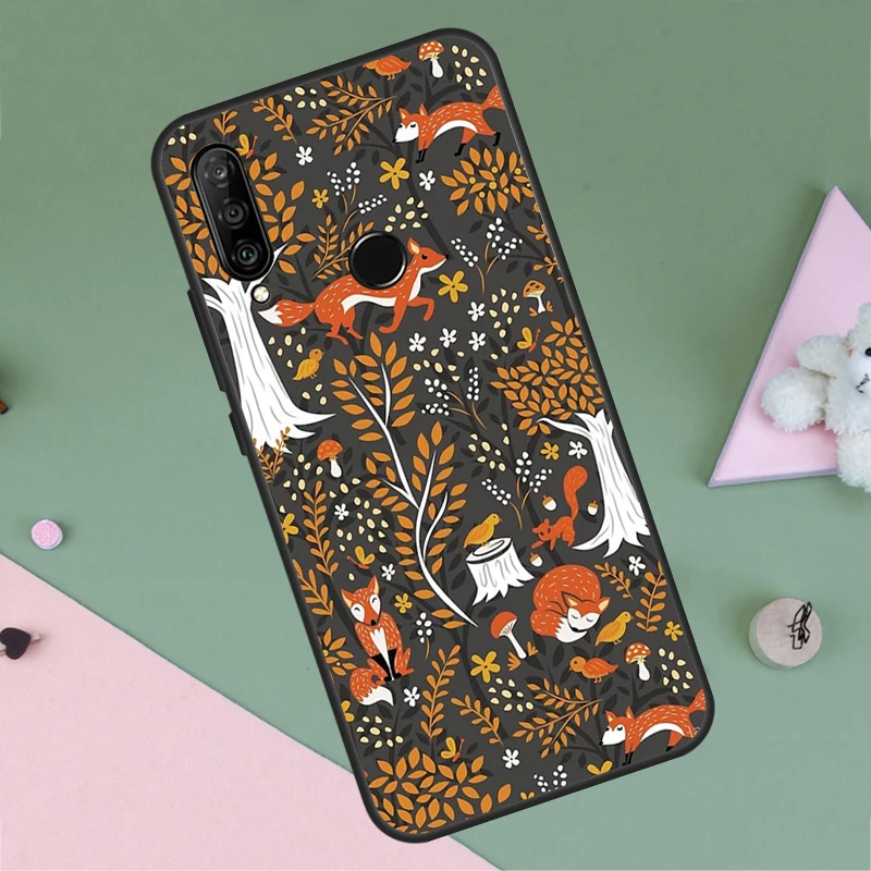 Autumn Leaves Fall Fox Case For Huawei Nova 3i 8i 11i Y90 Y70 Y60 Y61 Nova 5T 9 10 SE P40 P30 Lite Mate 60 P60 Pro