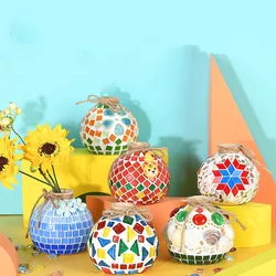 Mosaic Tiles Kit Dried Flower Vase Pen Holder Handmade Diy Children's Educational Toys Gifts Decorative for Living Room Kitchen