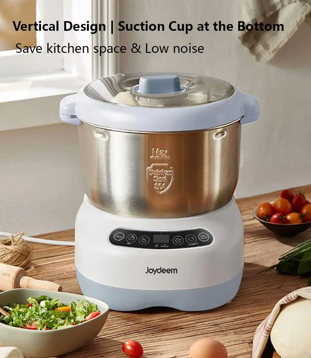 Joydeem Electric Dough Maker with Ferment Function, Microcomputer Timing, Face-up Touch Panel, 6.6Qt, 304 Stainless Steel