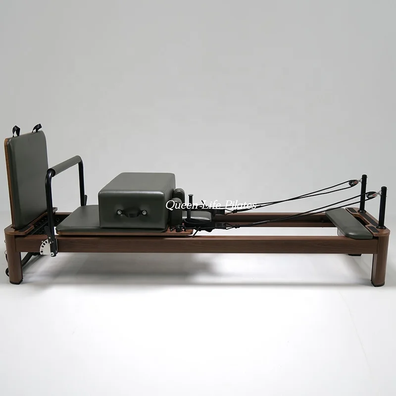 Commercial Yoga Studio Core Beds Silent Wheel Microfiber Leather Korean Spring Aluminum Alloy Reformer Pilates Machine