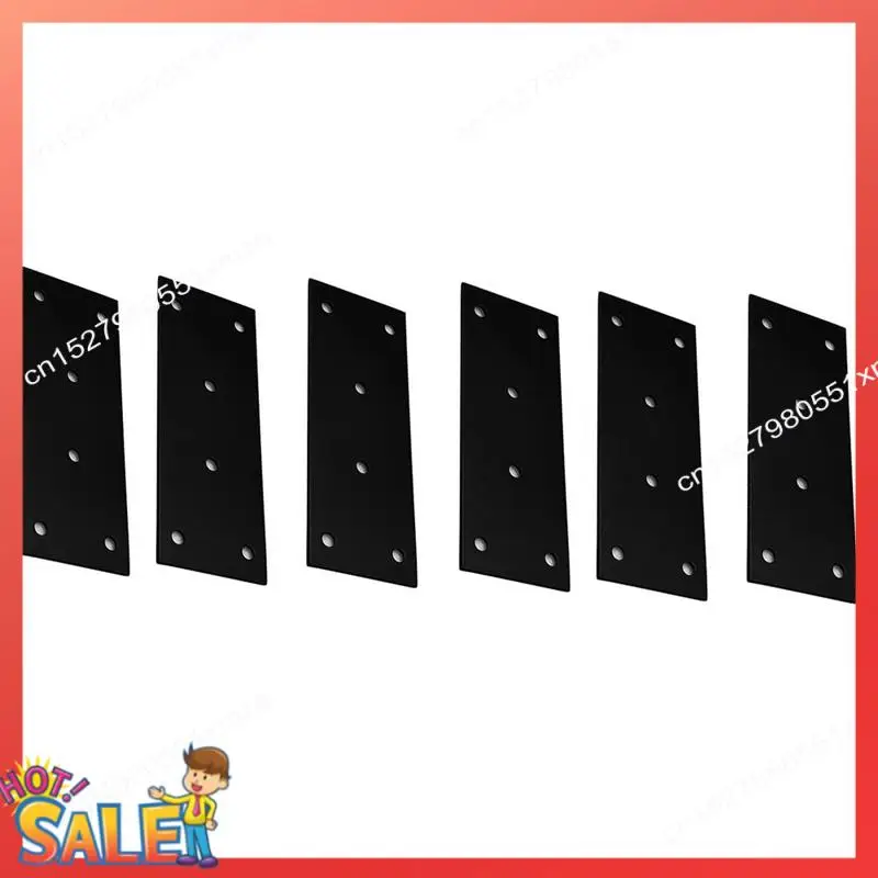 ABCL 6PCS 48X127mm Flat Mending Plate Bracket With Holes Straight Steel Brace Fixing Joining Plate For Wood With 36PCS Screws