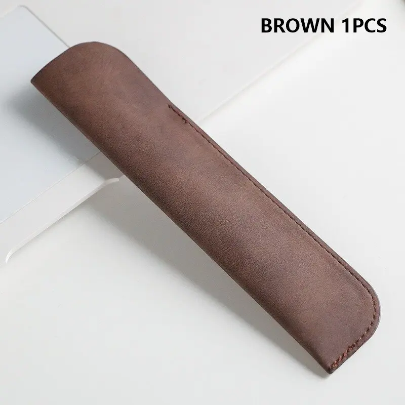 ソフト鉛筆ケースホルダー 1 つのペン Pu レザー筆箱筆記具文具収納袋オフィス学用品ギフト