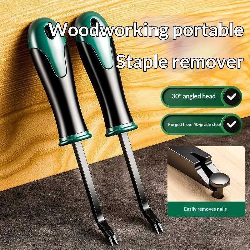 【L】1Pcs Pry Bar Steel Tack Lifter Staple Remover Nail Puller Pallet Demolition Woodworking Crate Box Opener Hand Tool