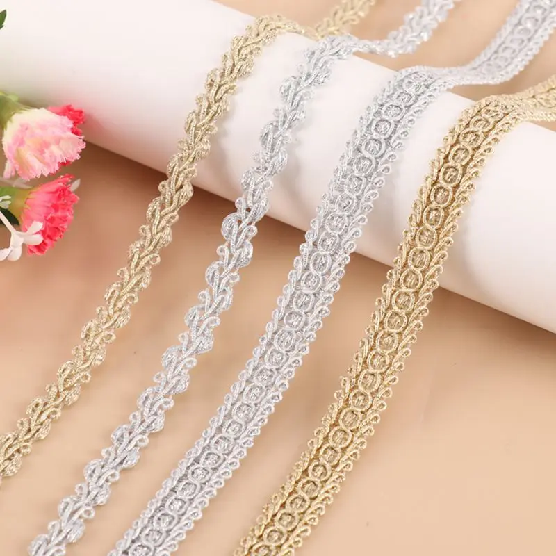 

Новая кружевная тесьма в новом стиле, 5 метров/196,85 дюймов, для аксессуаров для одежды, пижам, штор, рукоделия, кружевная тесьма с краем «сороконожка» и узором «восьмерка»