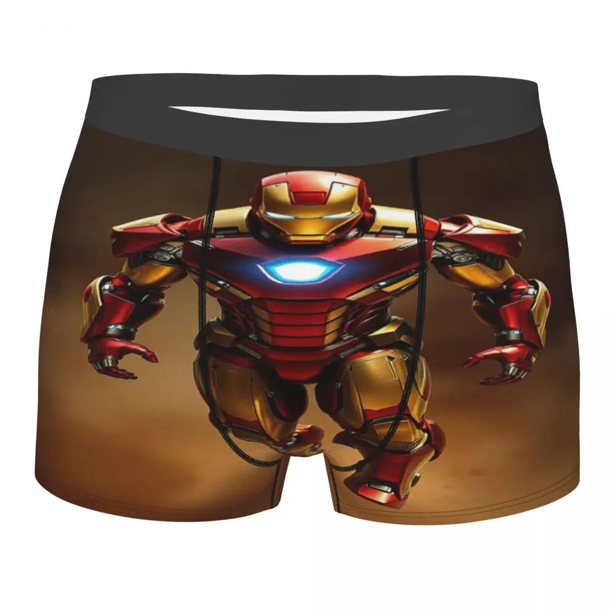 

Мужские трусы-боксеры с принтом Железного человека, мягкие шорты-трусы, нижнее белье