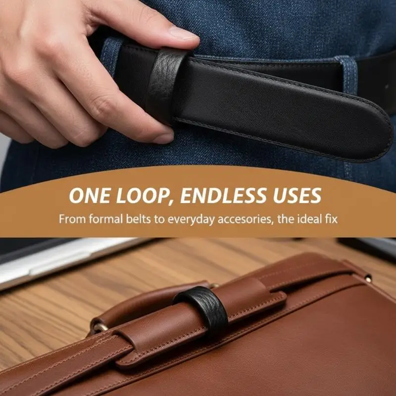 

Mens Belt Collars Ring Buckles 5pcs Easy Fit Metal Belt End Fixers for Travel and Work