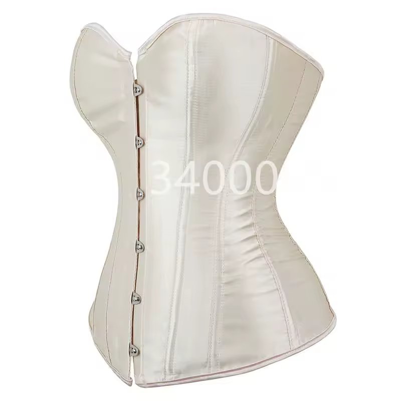 Caudatus Black Corset Top Plus Size Bustiers Overbust Satin Sexy Costume Corselet Brocade Vintage Style Bridal Korsett Women - Image 5