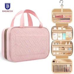 Bolsa de maquillaje plegable para hombre y mujer, organizador de viaje colgante, bolsa de cosméticos de aseo, bolsa de belleza impermeable, almacenamiento de baño