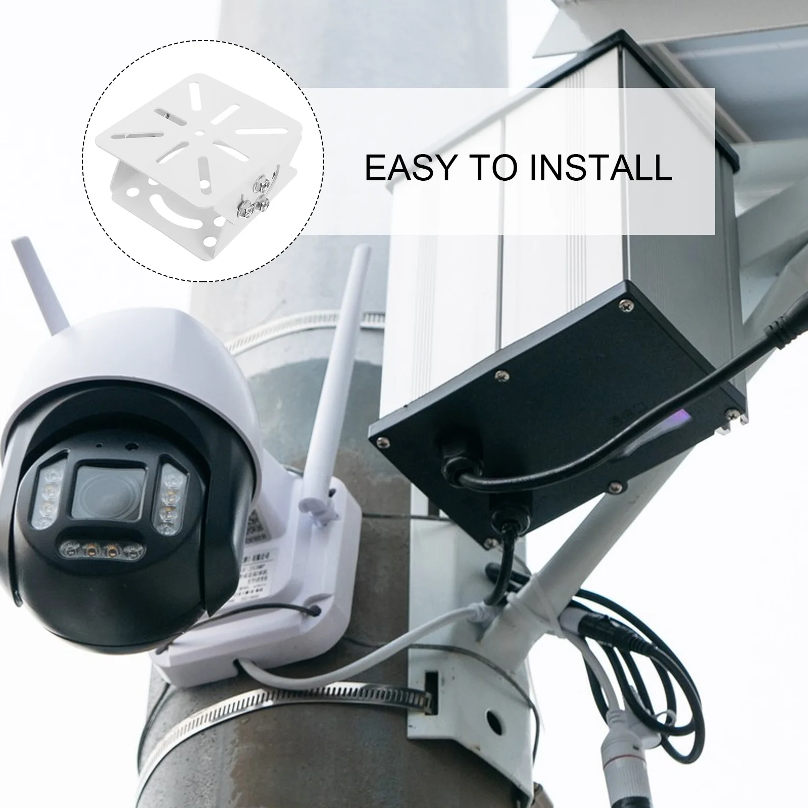 

Wall-Mounted Stainless Steel Camera Bracket: Adjustable Multi-Angle Cctv Holder For Indoor Outdoor Surveillance Universal Mount