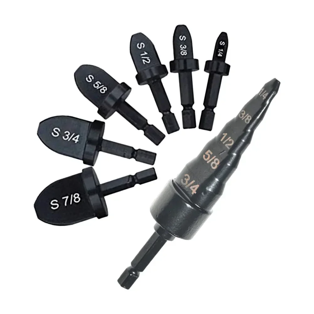 7pcs condizionatore d'aria tubo di rame espansore tubo espansore Swaging punta da trapano Set Swage tubo Expander Swaging strumenti di svasatura