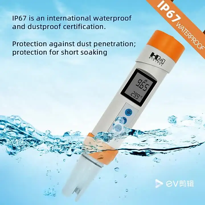 HM Digital PH-200 PH Meter COM-100 EC TDS Meter Temperature with