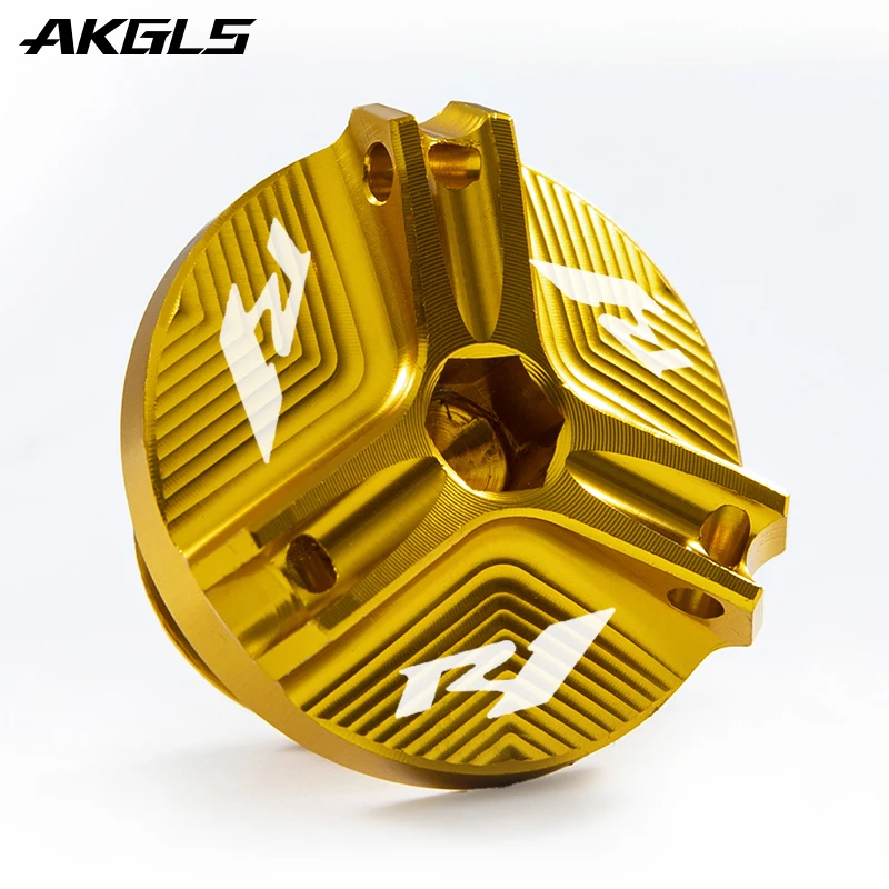 لياماها YZF R1 R3 R6 R7 R1M YZFR1 YZFR3 YZFR6 YZFR7 دراجة نارية CNC زيت المحرك غطاء فتحة التعبئة غطاء قابس الزيت اكسسوارات YZF-R1 R6