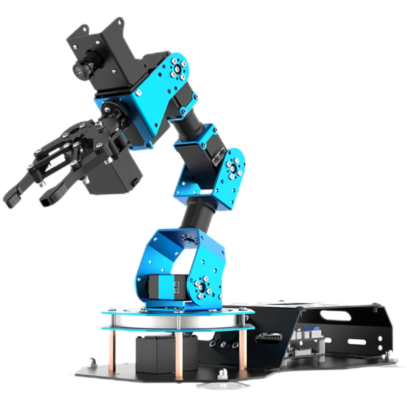 6 Dof Robot Arm with Servo Claw AI Visual FPV Camera Palletizing Python Manipulator for ROS Raspberry Pi 4B/5 Robot Arm DIY Kit