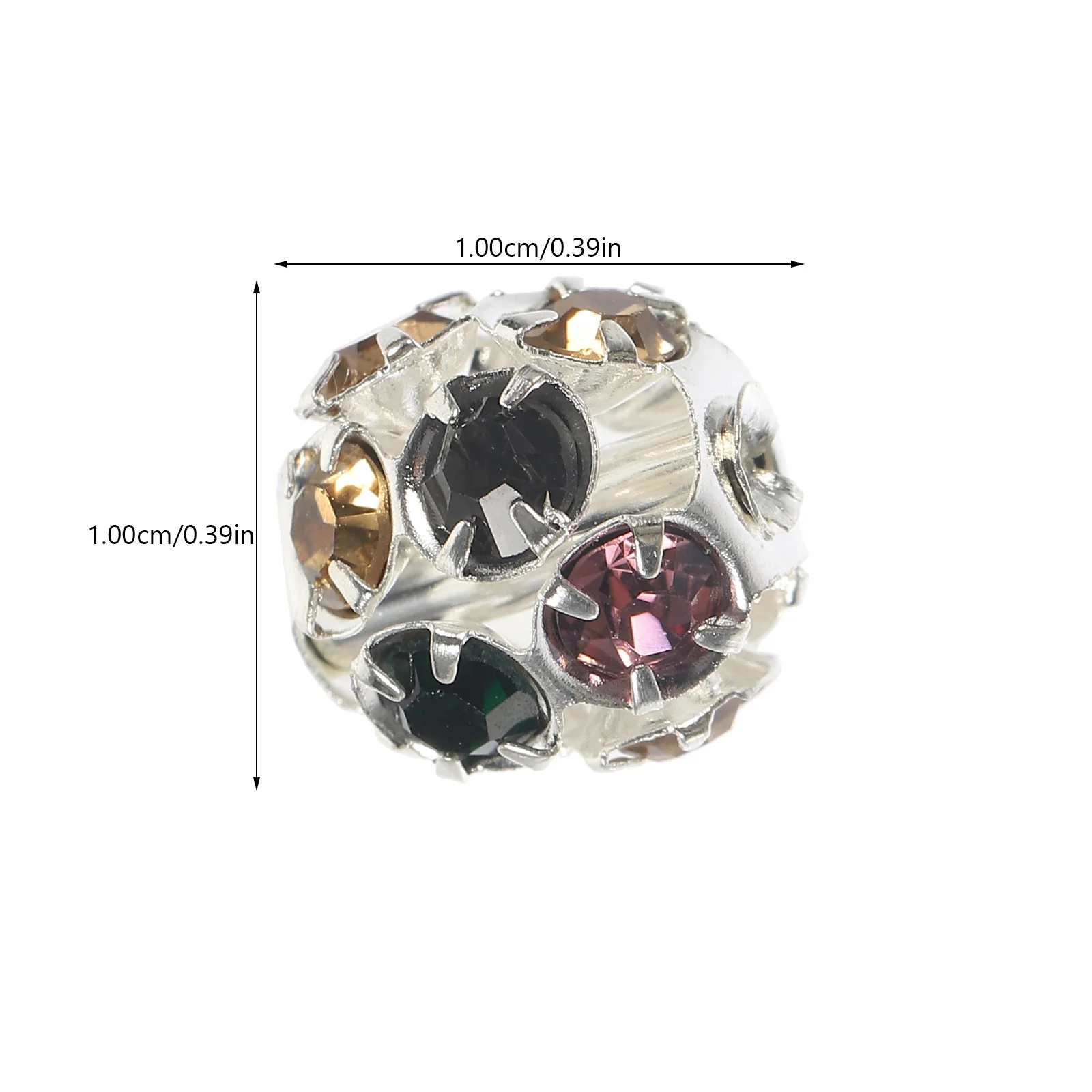 90Pcs Rhinestone Diamond Beads Spacer Loose Beads Jewelry Making DIY Supplies for Bracelets Necklaces Crafts Rhinestone Bead