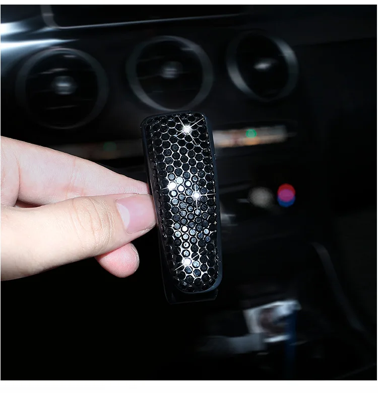 Crystal Rhinestone Glasses Clip for Car Sun Visor Mount Sunglasses Clip Holder Fastener Auto Car Interior Decoration Accessories