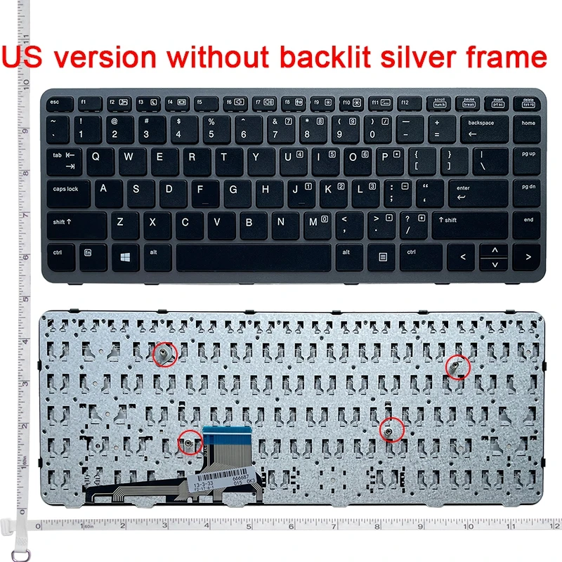US/SP/BR/UK/AR New Layout Keyboard For HP Elitebook Folio 1000 1040 G1 1040 G2 Backlit