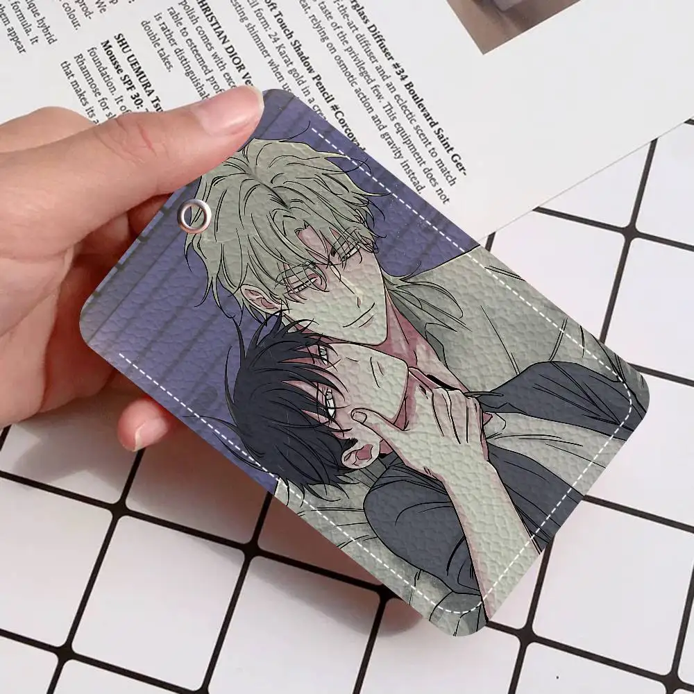 الهزلي منخفض المد في الشفق 1 قطعة بطاقة الوصول حافظة جلدية حامل بطاقة المفاتيح حلقة رئيسية الباب الوصول العلامات حافظة بطاقات الهوية المفاتيح