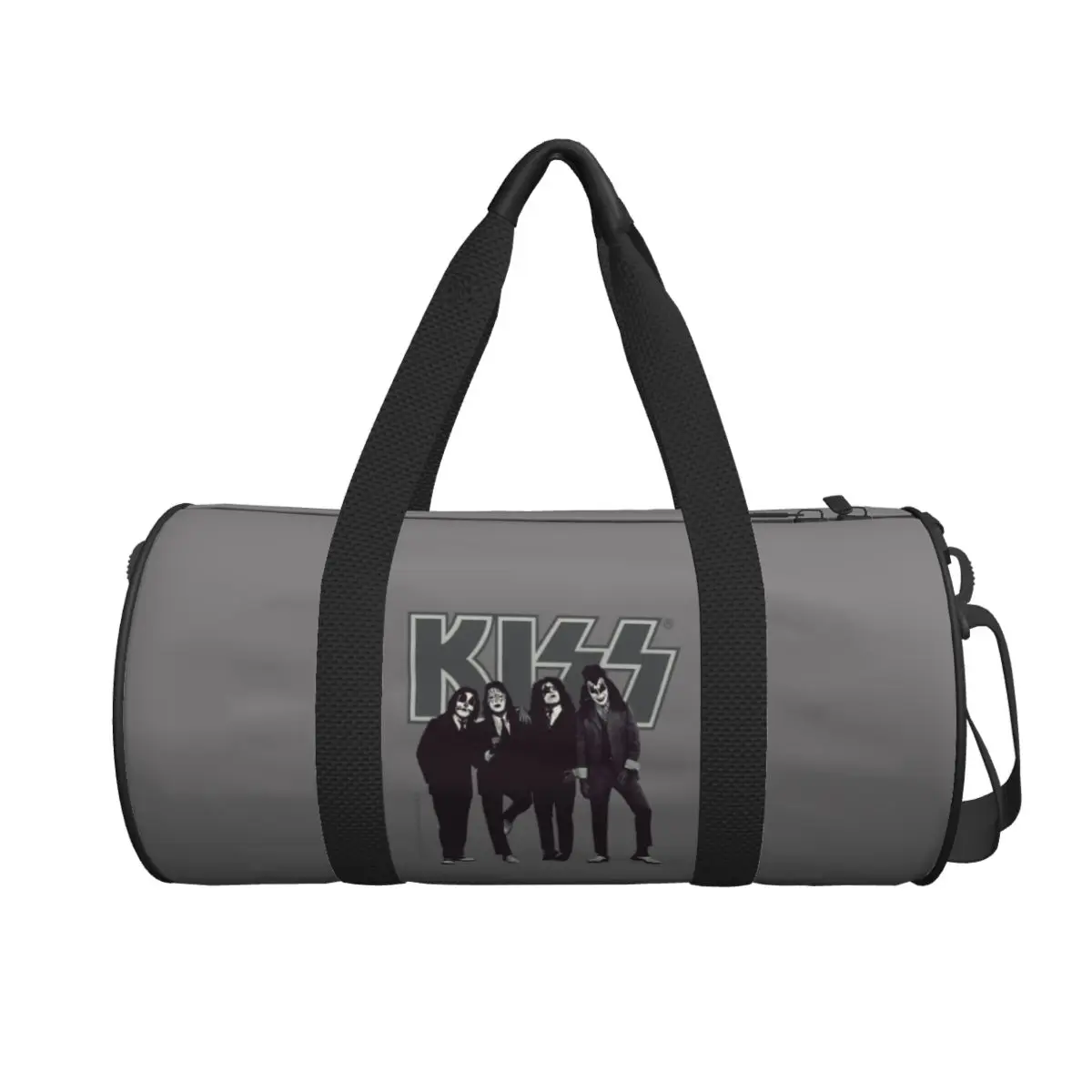 

Kiss Rock Band Retor Large Duffle Gym Bag Multi-Functional Duffle Travel Bags Handbags Fitness bag