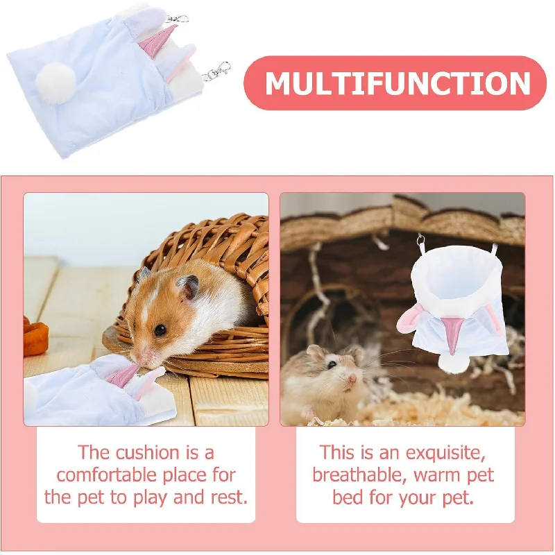 

Hedgehog, Totoro, hamster, guinea pig, rabbit sleeping bags, can be hung, warm cotton nest, 2pcs, essential for winter, soft