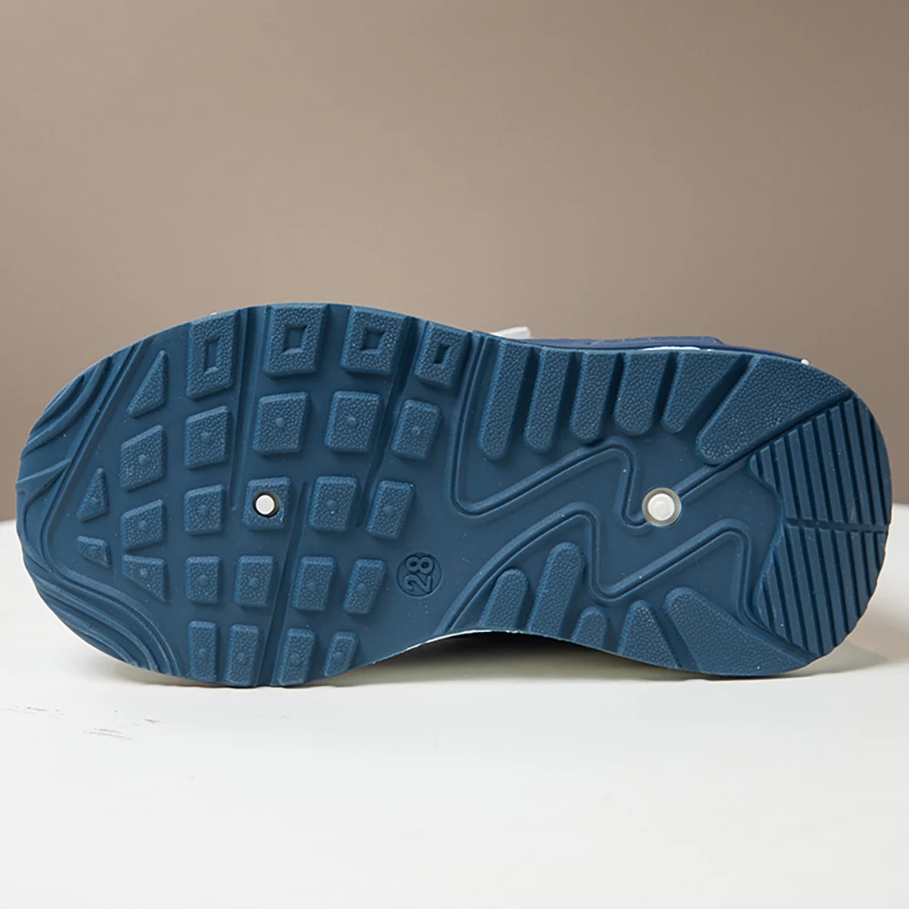 PU Leather Sport Shoes For Children 2025 Trend Fashion Kid's Sneakers Soft-soled Outdoor Boy's Girl's Running Shoes