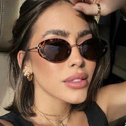 New Stylish Metal Frame Sunglasses for Women Sexy Small Frame Round Punk Sun Glasses Female Men Vintage Eyewear Shades uv400