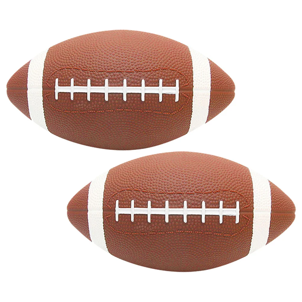 

2 Pcs Children Rugby Ball Kids Soccer School Football for Sports Training Professional Funny