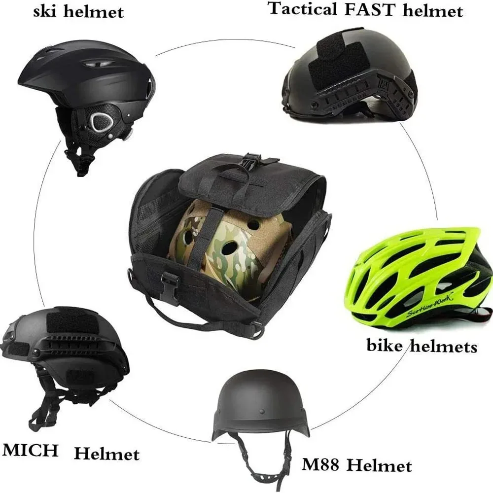 Tactical Quick Helmet Bag Molle Multi functional Cycling Pouch Sports Shooting Hunting Accessories GP Battle Helmet Pack