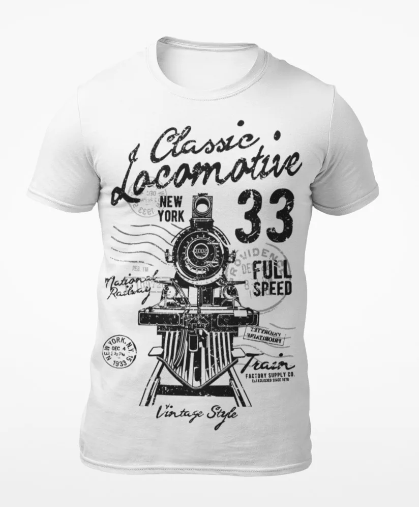 Classic Locomotive - Men's T-Shirt - Women's T-Shirt High Quality 100%Cotton Short Sleeve