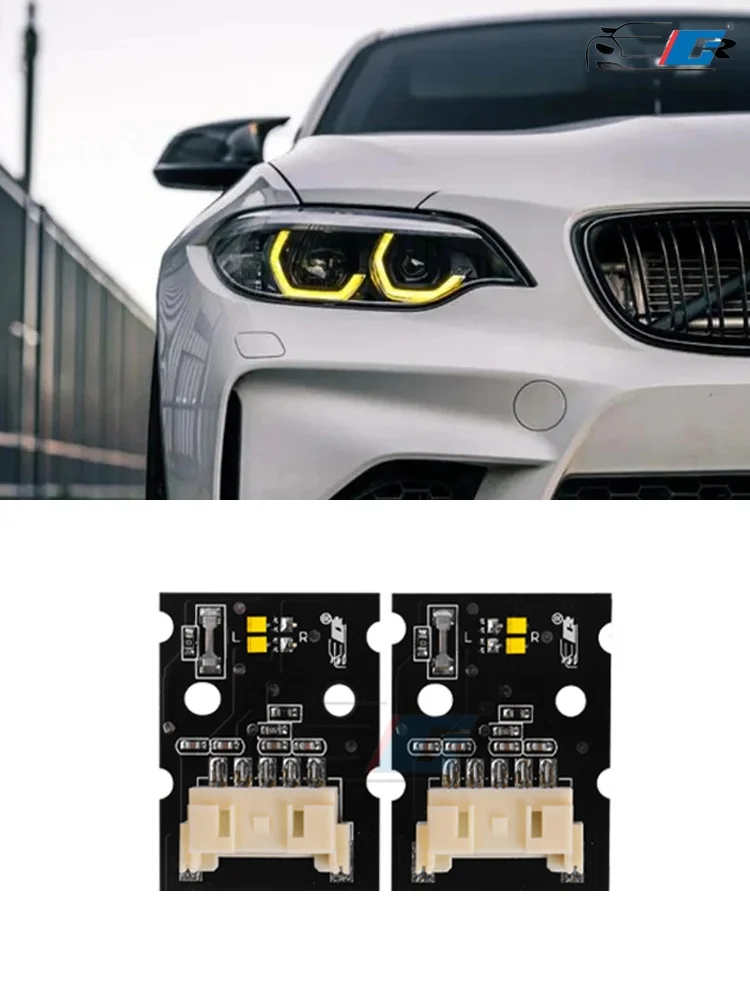 

FULOWAY for BMW M2 F87 LCI M2C 2 series Lemon CSL Yellow DRL multicolor LED boards F22 F23 daytime running lights Amber 1 set