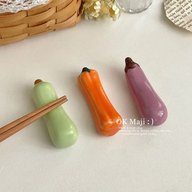 Picture 5: Vegetable creative integrated chopstick holder for chopsticks, household table decorations,cute chopstick holder