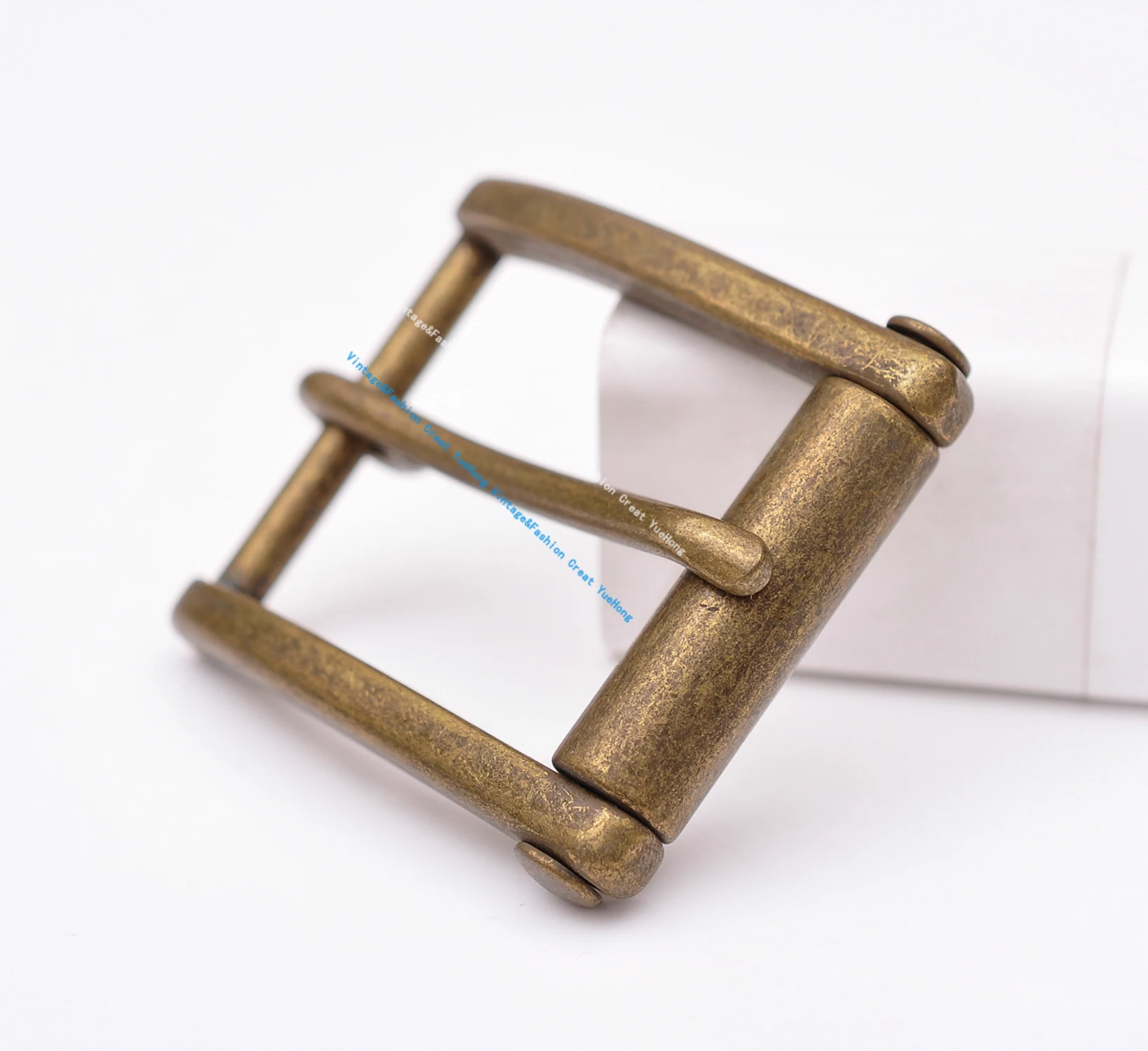 63*56mm (innen 39mm) Neuheit Herren Retro Messing Single Prong Pin Metall Roll gürtels chnalle 1-1/2" – Detail 4