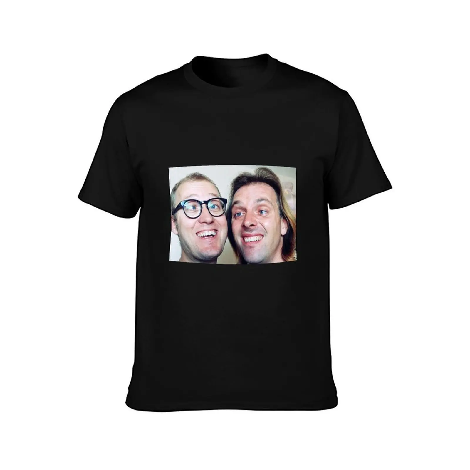 Ade Edmondson and Rik Mayall T-Shirt, Summer Casual Cotton Tee, Oversized Streetwear Tops, Vintage Graphic Print, 100% Cotton