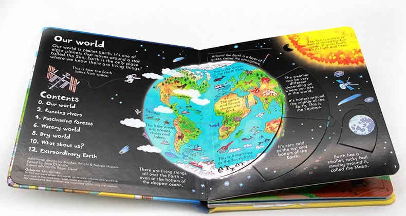 Usborne Look Inside Our World, Children's books aged 3 4 5 6, English Popular science picture board books, 9781409563945