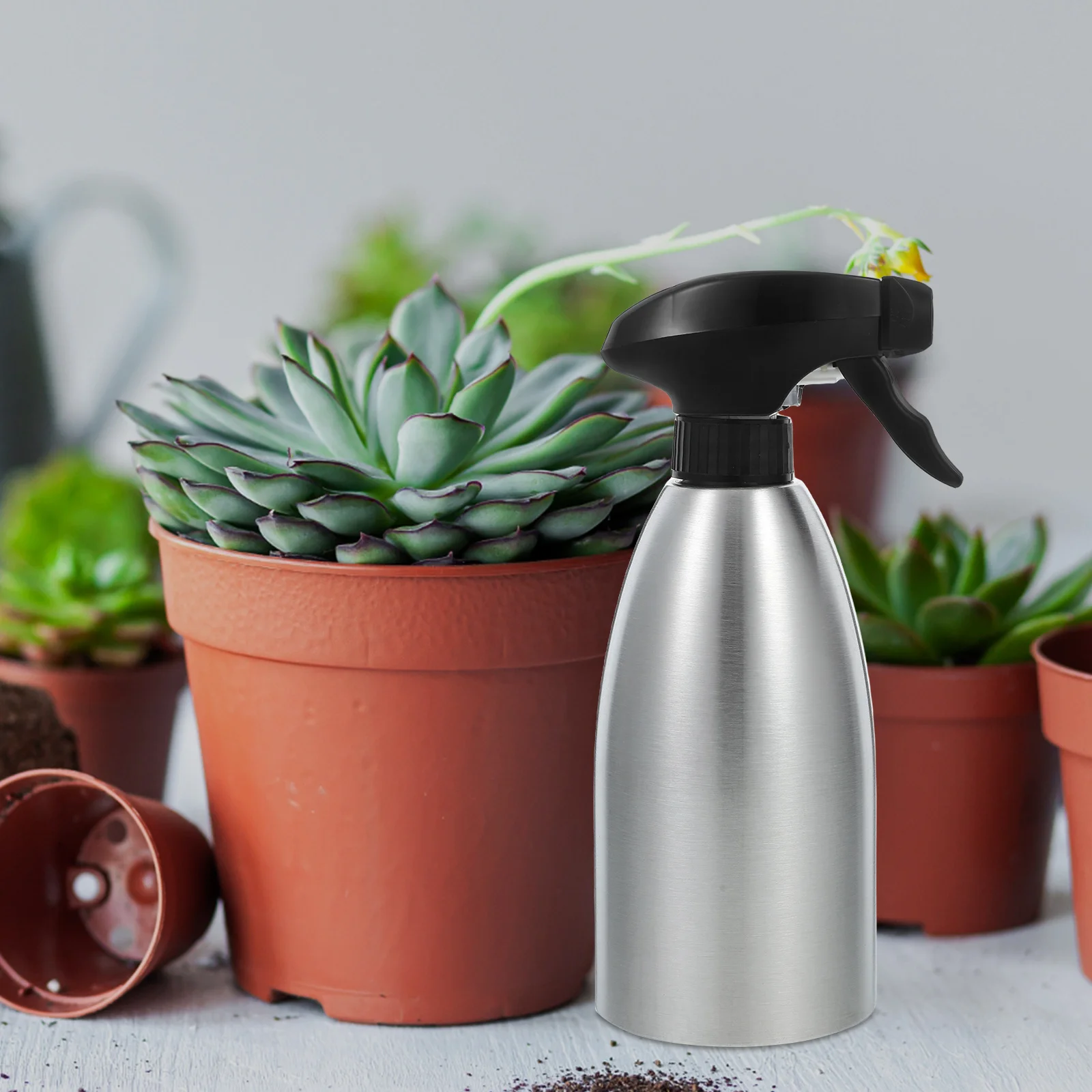 

Stainless Steel Watering Can Hand Pressed Sprayer Fine Mist Portable Easy Clean BBQ Olive Oil Grilling Meat Food Grade Gardening