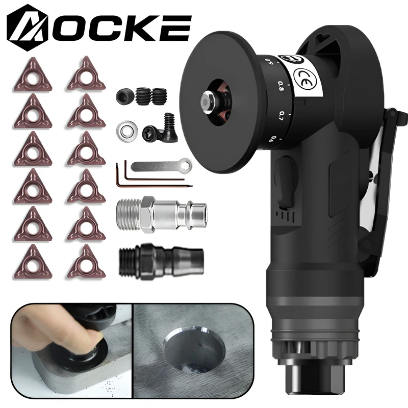 Pneumatic Chamfering Tool, 45 Degree Metal Deburring Trimming Chamfering Machine,Chamfering Machine Arc Edge Beveler Kit