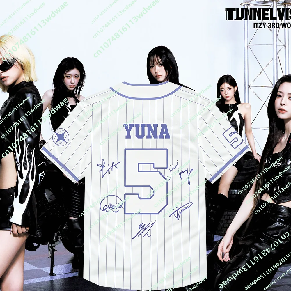 2026 New Korean K-Pop ITZY Girl Group Letter Printed Fan T-Shirt Concert Top Fashion Trend Casual Oversized Tee Family Matching