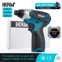 12V Cordless Electric Screwdriver Impact Drill 100N.m Mini Charging Drill Driver Rechargable Home Power Tool For Makita Battery