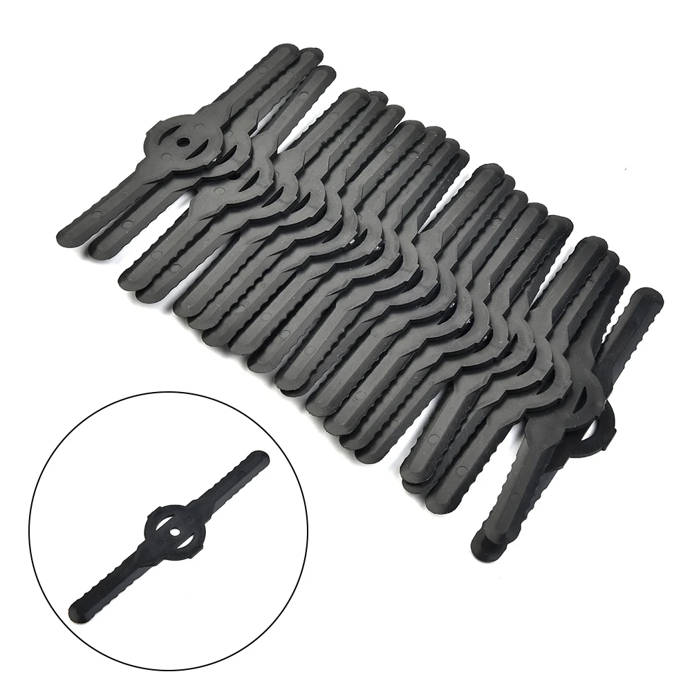 20 PCS Plastic Cutter Blades For Garden Electric Cordless Grass Strimmer Tool Cutter Lawn Grass Mower Trimmer Spare Accessories