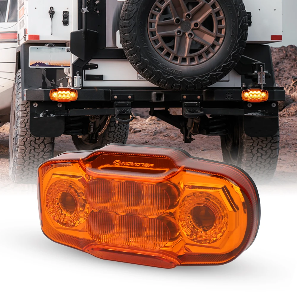 Wireless Logger Light Kit, Magnetic Amber LED Warning Beacon Light kit for Logging Truck, Boat Trailer, Camper, RV