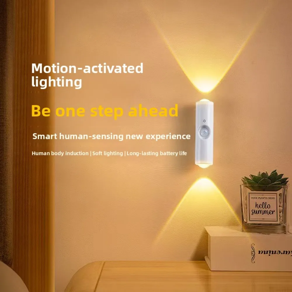 

New Cross-Border Smart Motion Sensor Light - Rechargeable Magnetic Wall Lamp, No-Drill Double Cat Eye Night Light