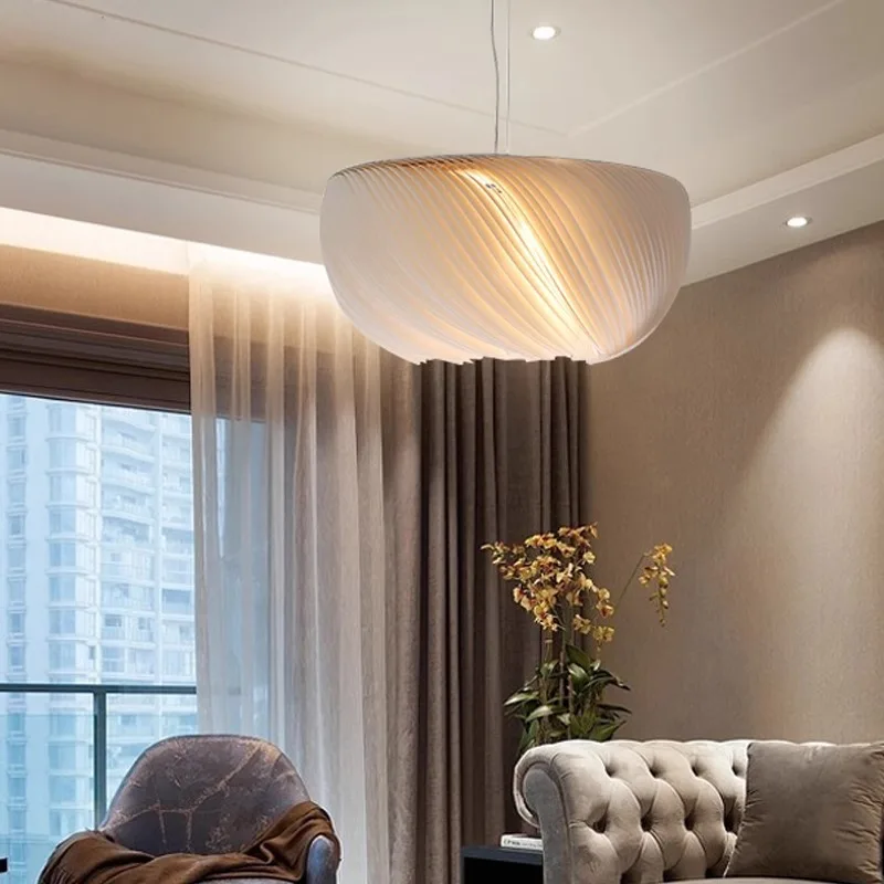 Postmodern Creative Nordic Minimalist Metal Glass LED Pendant Light Dining Room Bedroom Home Decor