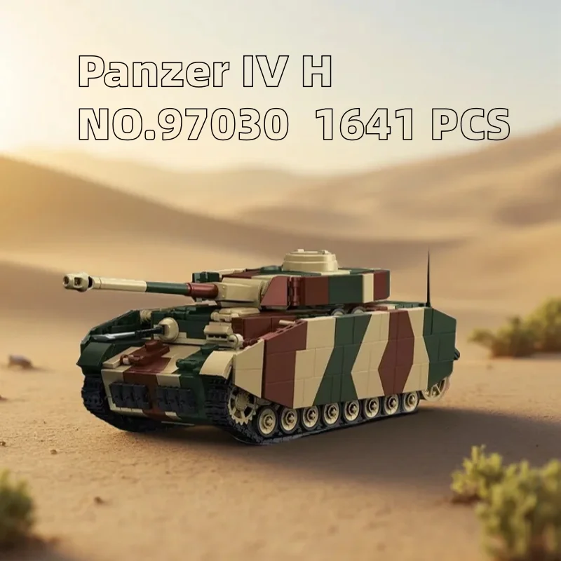 

Конструктор Panzer IV H (1641 деталь), историческая модель военного танка, артикул 97030, развивающая игрушка MOC для детей и коллекционеров