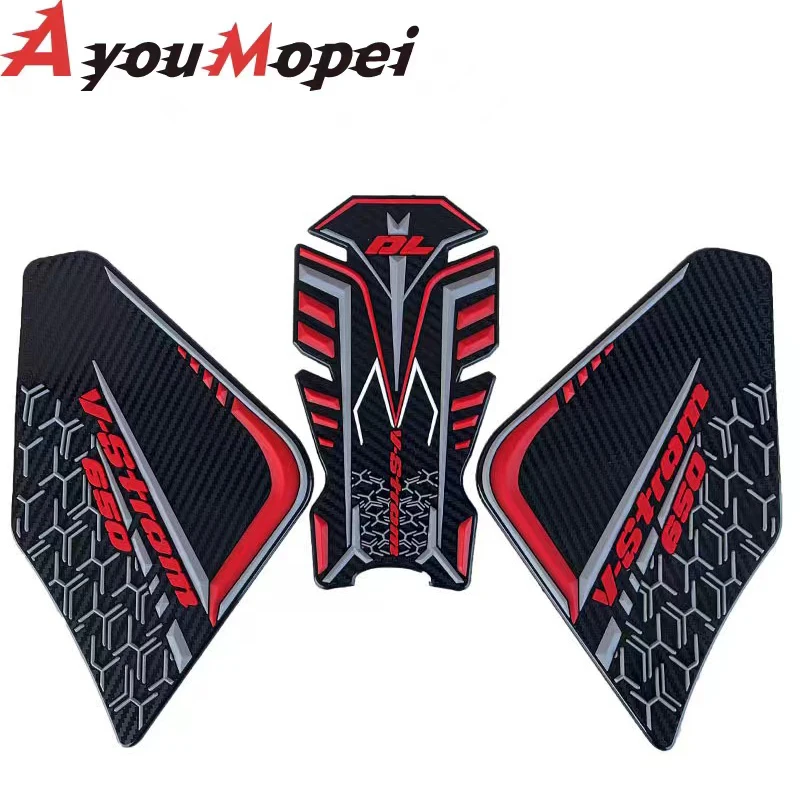 3M Motorcycle Tank Pad Sticker Fuel Gas Cover Protection Frosted Decal For Suzuki Vstrom DL650 DL V-STROM 650 XT