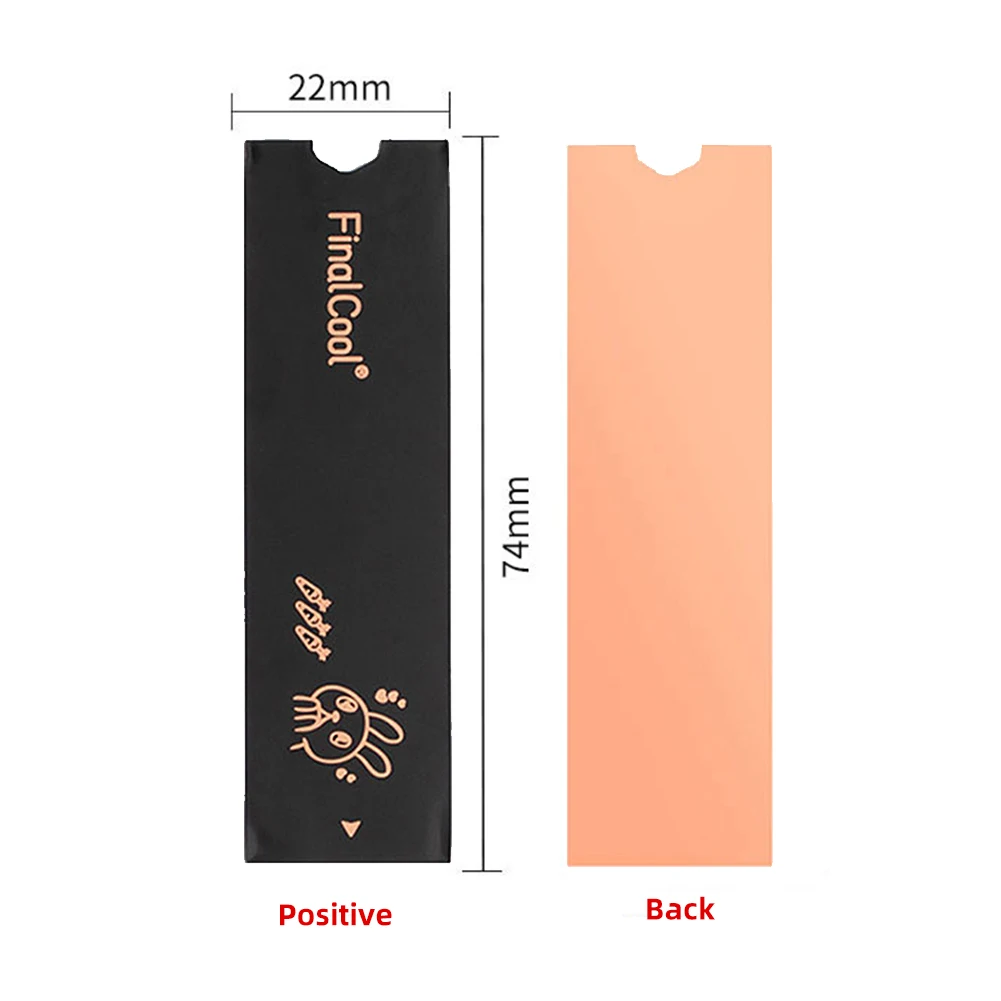 Almohadilla térmica de cobre con revestimiento de grafeno, almohadilla de disipación de calor de 0,2mm, almohadilla termorial ligera y delgada Heastink para M. 2 Nvme SSD, 2 uds.
