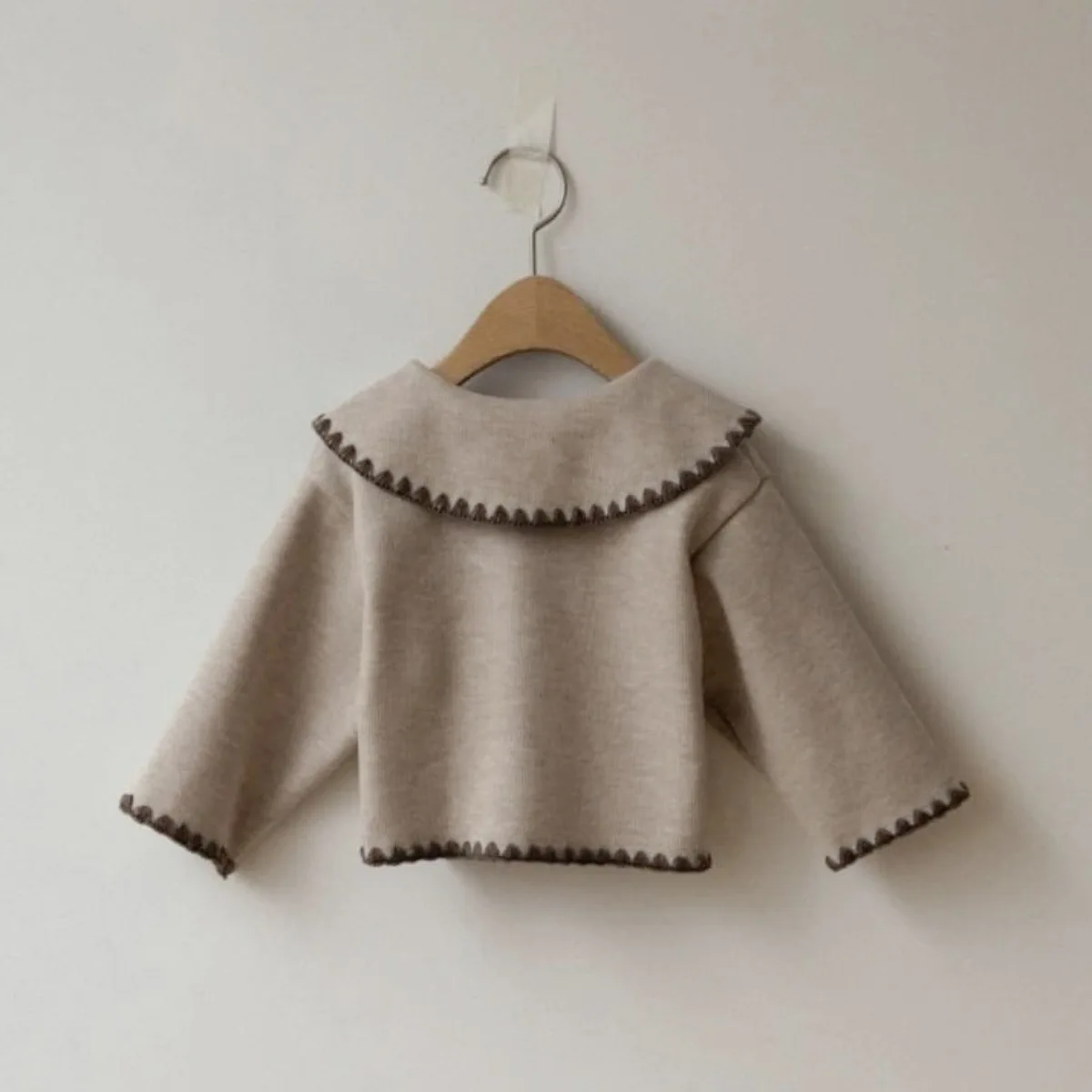 2025 Winter New Baby Girl Solid Fleece Coat Kids Girls Long Sleeve Warm Jacket Infant Large Lapel Cardigan Tops Toddler Clothes